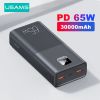 Pin Dự Phòng USAMS CD185 30000mAh 65W (Digital Display, Kèm cáp C to C 100W, PD/QC/FCP/AFC)