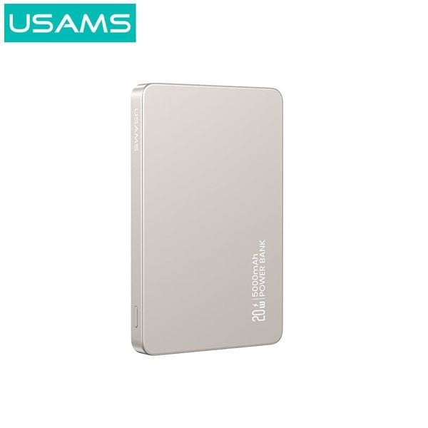 Pin Sạc Dự Phòng Không Dây Siêu Mỏng USAMS CD231 5000mAh 20W (15W Wireless Charging)