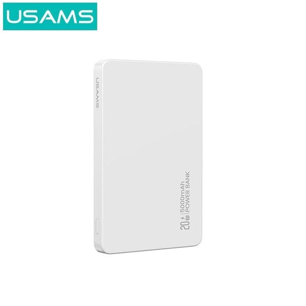 Pin Sạc Dự Phòng Không Dây Siêu Mỏng USAMS CD231 5000mAh 20W (15W Wireless Charging)