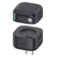 Củ Sạc Nhanh USAMS GaN Charger 35W Type C PD Fast Phone Charger Built in Quick Charge Cable