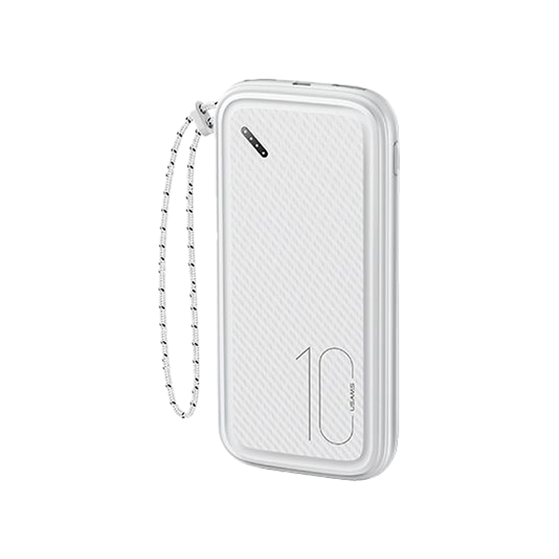 Pin Dự Phòng USAMS CD150 10000mAh 10W (Dual Input, Dual USB, Kèm Dây Đeo)
