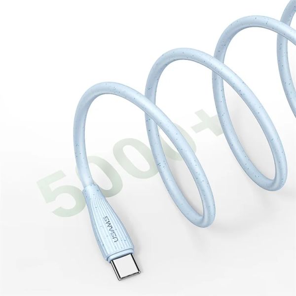 Cáp Sạc Nhanh Truyền Dữ Liệu USAMS SJ714 Green Series 1m USB to Type-C Cable 3A