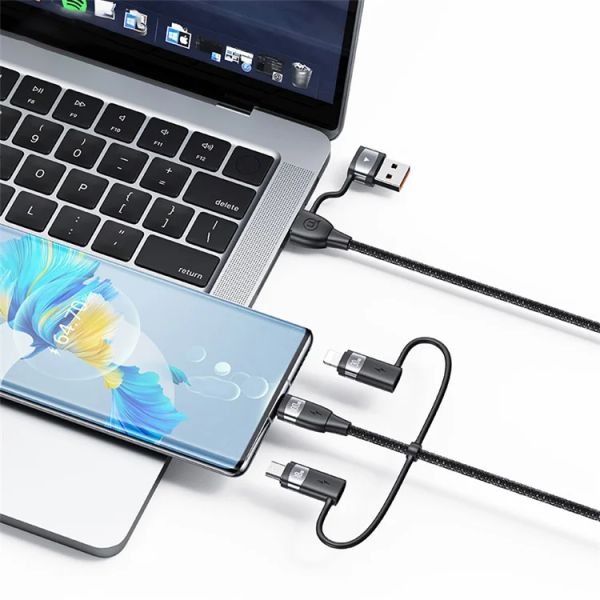 Cáp Sạc Đa Năng USAMS SJ645 | SJ646 U85 6 in 1 PD 100W Aluminium Alloy Data Cord