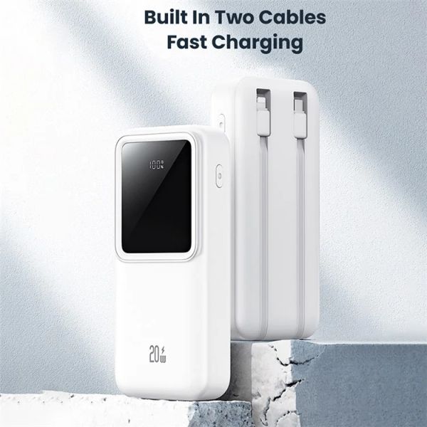 Pin Dự Phòng USAMS CD213 30000mAh 20W (QC3.0, with Built-in Type-C and Lightning Cables)