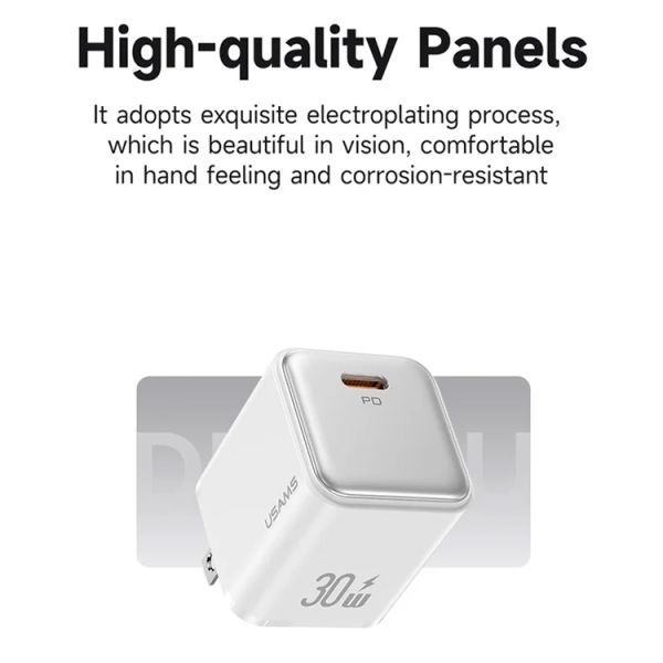 Củ Sạc Nhanh Mạ Điện USAMS CC187 X-ron Series PD 30W