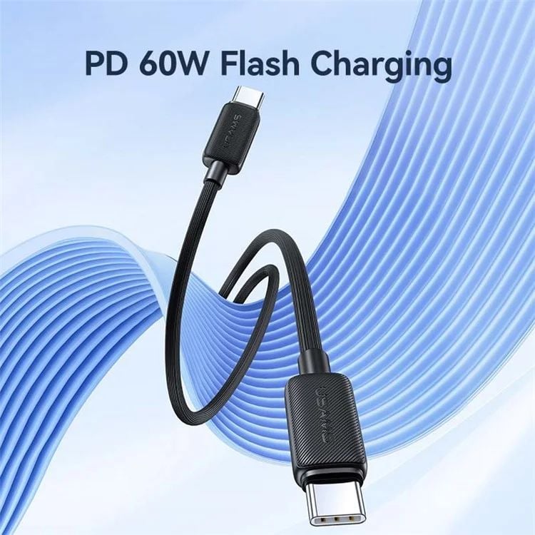 Cáp Sạc USAMS SJ691 | SJ696 | SJ701 Type-C to Type-C 60W Charger Cord 2m