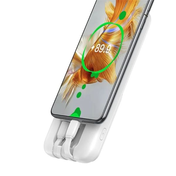 Pin Dự Phòng USAMS CD194 10000mAh 10W (Dual-Port, Digital Display, with M+L+C Built-in Cables)