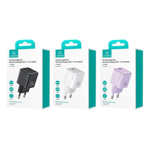 Củ Sạc Nhanh Mạ Điện USAMS CC186 PD 30W