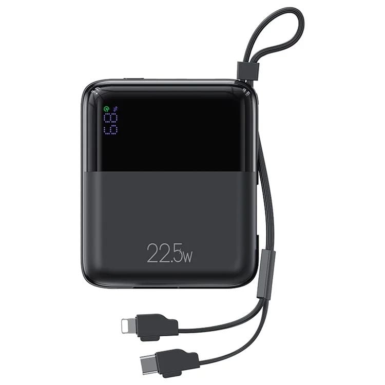 Pin Dự Phòng USAMS CD186 PB69 20W Mini Digital Display 10000mAh