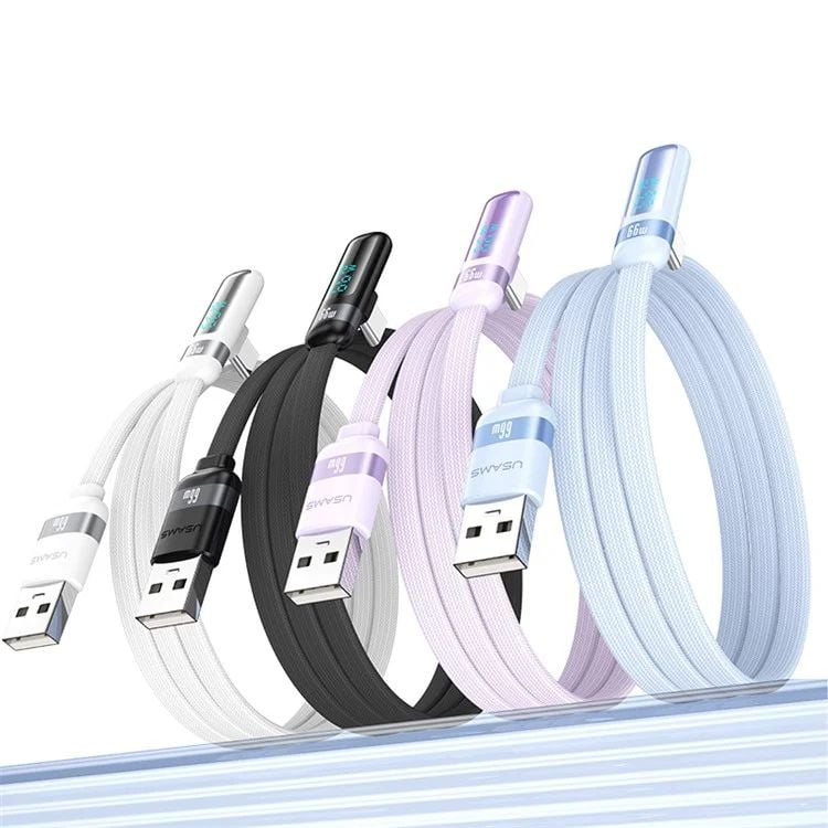 Cáp Sạc USAMS Wind Series SJ651 USB-A to Type-C Right-angle Digital Display Cord