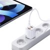 Củ sạc USAMS CC128 T37 PD20W QC3.0 USB Type-C Wall Charger Dual Port Power Adapter