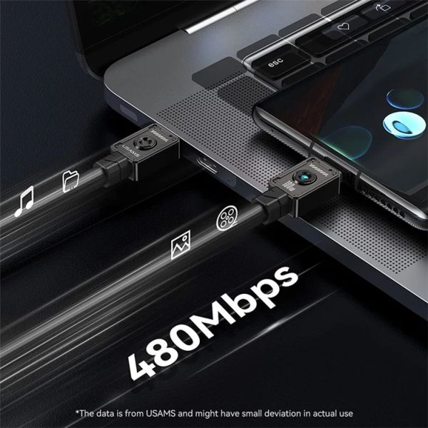 Cáp Sạc USAMS SJ684 Type-C to Type-C 100W Data Cord 1.2m