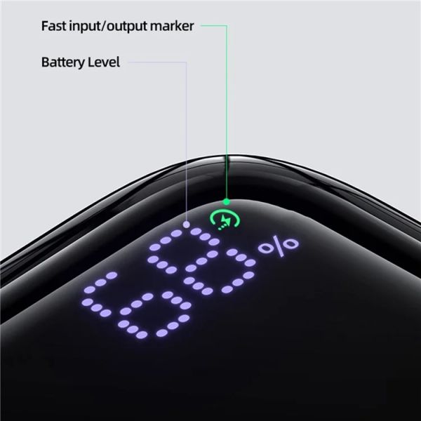 Pin Dự Phòng USAMS CD186 PB69 20W Mini Digital Display 10000mAh