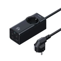 Bộ Sạc Nhanh Tích Hợp Dây Nguồn Nối Dài USAMS CC225 67W 4-port Fast Charging Adapter 3 Type-C+1 USB 2200W
