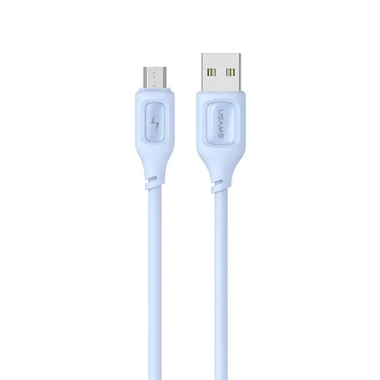 Cáp Sạc USAMS SJ620 USB to Micro USB 2A Silicone with Epoxy Shell