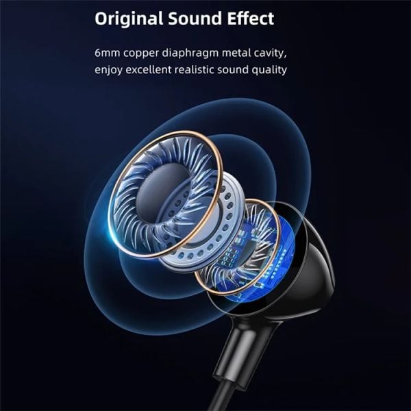 Tai Nghe Có Dây Jack 3.5mm USAMS SJ594 EP-47 (with Sensitive Microphone / Button Control, 1.2m, Hi-Fi Audio)