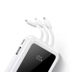 Pin Dự Phòng USAMS CD194 10000mAh 10W (Dual-Port, Digital Display, with M+L+C Built-in Cables)