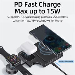 Đế Sạc Không Dây USAMS CD190 3-in-1 15W Lightweight Charging Pad