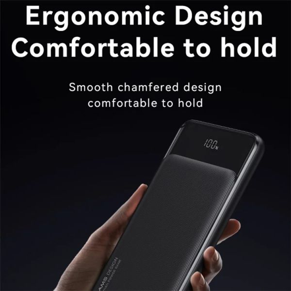 Pin Dự Phòng USAMS CD202 XY Series 30000mAh 10W (2*USB + 1*Type-C, with Digital Display)