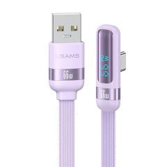 Cáp Sạc USAMS Wind Series SJ651 USB-A to Type-C Right-angle Digital Display Cord