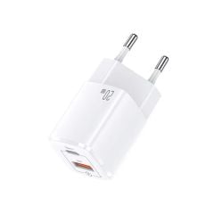 Củ sạc USAMS CC128 T37 PD20W QC3.0 USB Type-C Wall Charger Dual Port Power Adapter