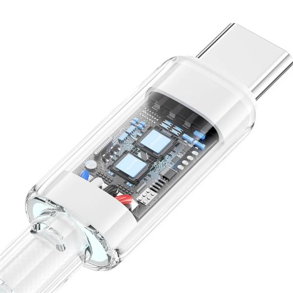 Cáp Cạc USAMS SJ658 Cloud Series USB-A to Type-C Braided Data with Light