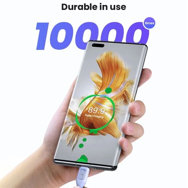 Cáp Sạc USAMS SJ619 USB to Type-C 3A Cord Epoxy Shell Silicone