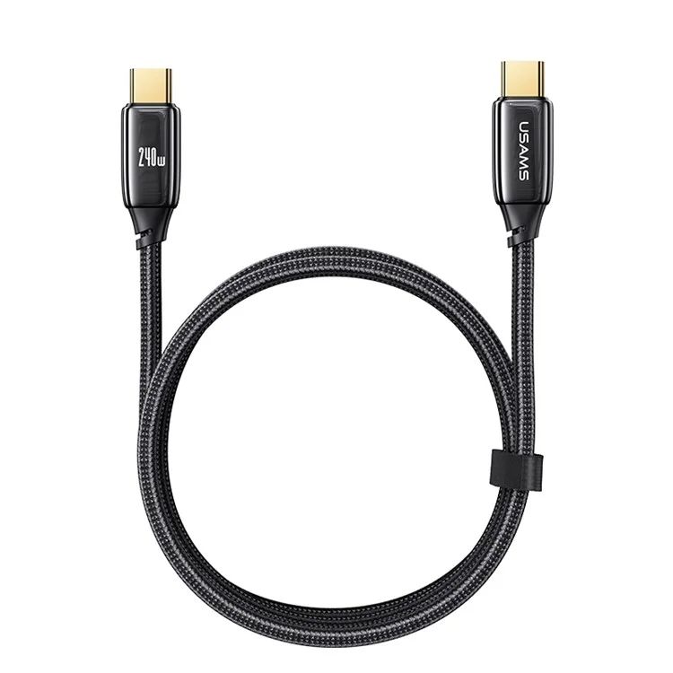 Cáp Sạc USAMS SJ580 | SJ581 U82 C To C 240W PD3.1 Zinc Alloy Data Transmission Cord