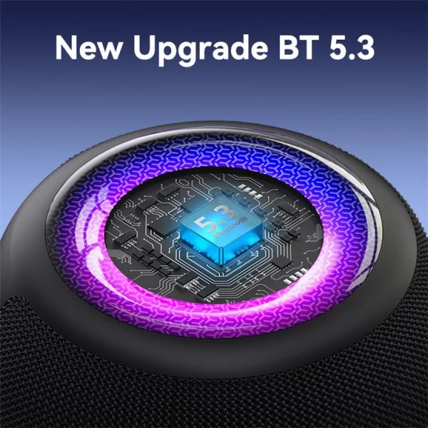 Loa Bluetooth Di Động Mini USAMS YX014 (Bluetooth v5.3, 1200mAh, Subwoofer, with Colorful Light, 360° Surround Sound)