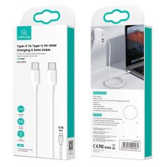 Cáp Sạc Siêu Nhanh USAMS U84 Cho iPhone 15 Series (Type-C To Type-C Data Cord PD 100W 1M)