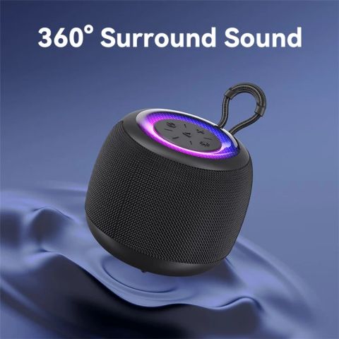 Loa Bluetooth Di Động Mini USAMS YX014 (Bluetooth v5.3, 1200mAh, Subwoofer, with Colorful Light, 360° Surround Sound)