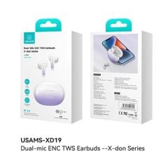 Tai nghe không dây TWS USAMS XD19 (Bluetooth v5.3, 6H, Dual-Mic ENC)