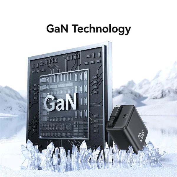 Bộ Sạc Nhanh Tích Hợp Cáp Dây Rút USAMS CC233 20W GaN Charger PD3.0+QC3.0