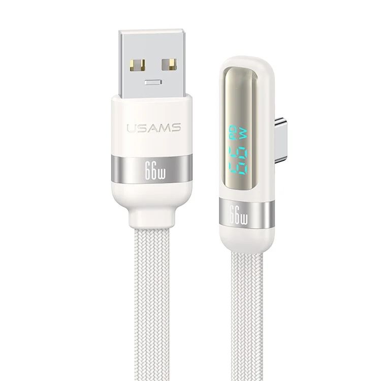 Cáp Sạc USAMS Wind Series SJ651 USB-A to Type-C Right-angle Digital Display Cord