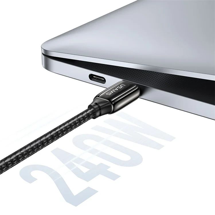 Cáp Sạc USAMS SJ580 | SJ581 U82 C To C 240W PD3.1 Zinc Alloy Data Transmission Cord
