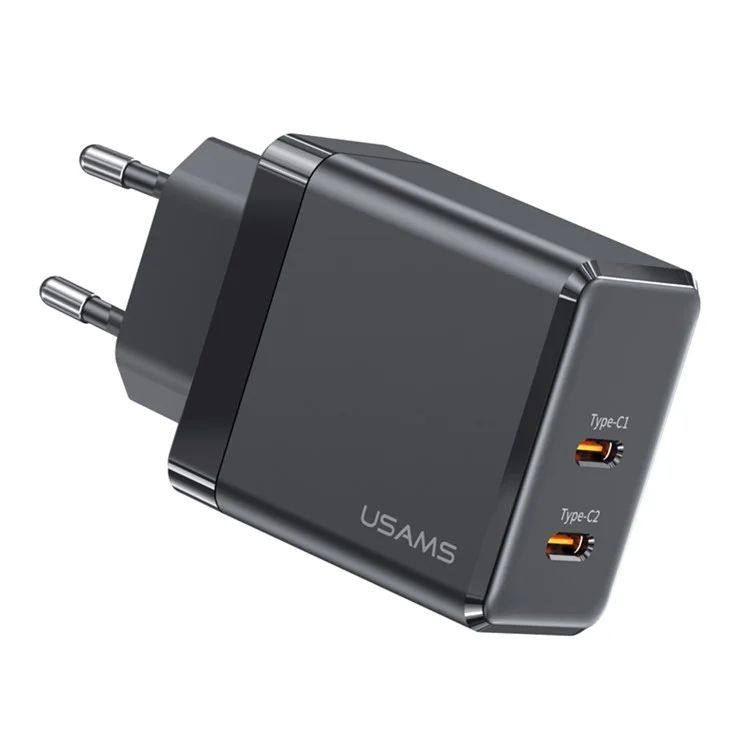 Củ Sạc Nhanh USAMS CC172 T54 40W Dual Type-C Ports GaN Fast Charger