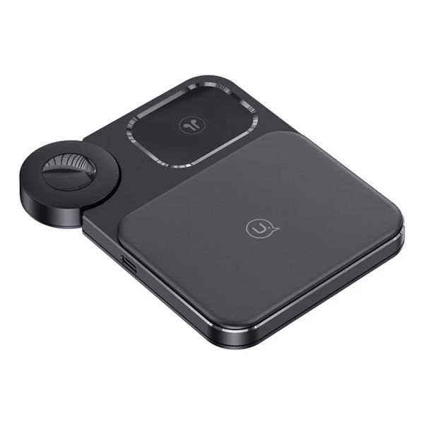 Đế Sạc Không Dây 3IN1 USAMS CD190 15W Cho iPhone, iWatch, AirPods