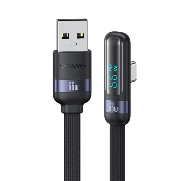 Cáp Sạc USAMS Wind Series SJ651 USB-A to Type-C Right-angle Digital Display Cord