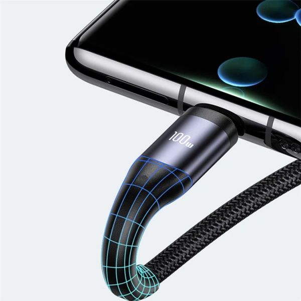 Cáp Sạc Đa Năng USAMS SJ600 U83 3-in-1 Transparent Digital Display PD