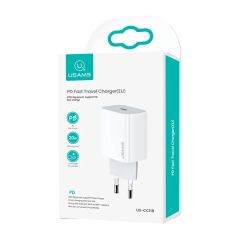 Củ sạc USAMS CC T34 PD Quick Charge Travel Charger 20W