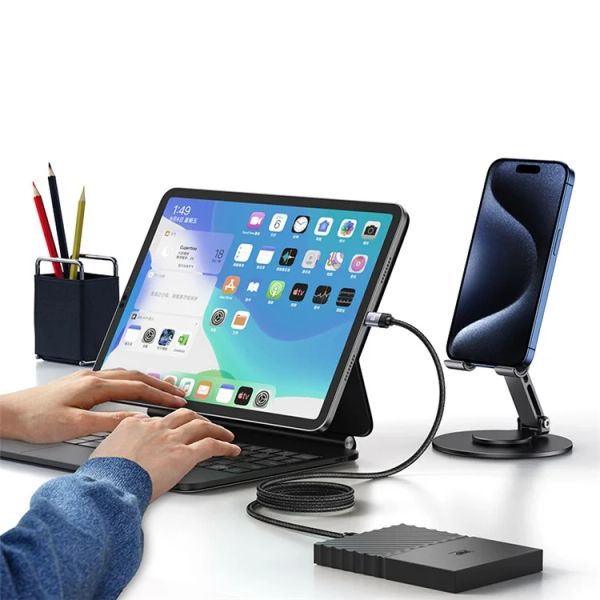 Cáp Sạc Nhanh Nam Châm Chống Rối USAMS Rui Series SJ704 Type-C To Type-C 60W