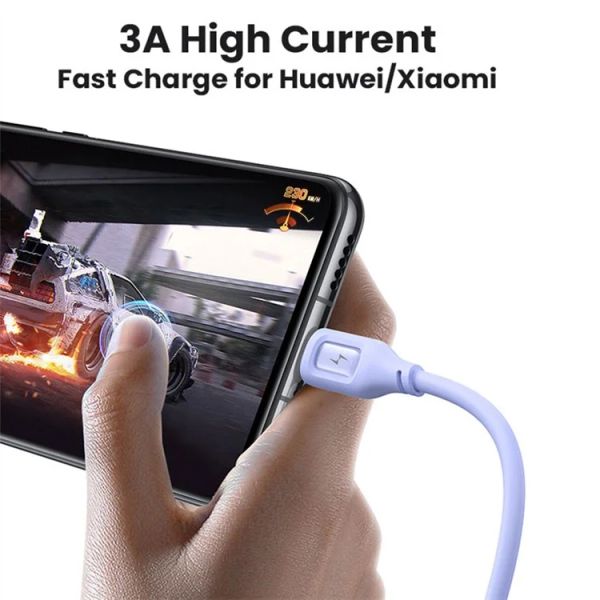 Cáp Sạc USAMS SJ619 USB to Type-C 3A Cord Epoxy Shell Silicone