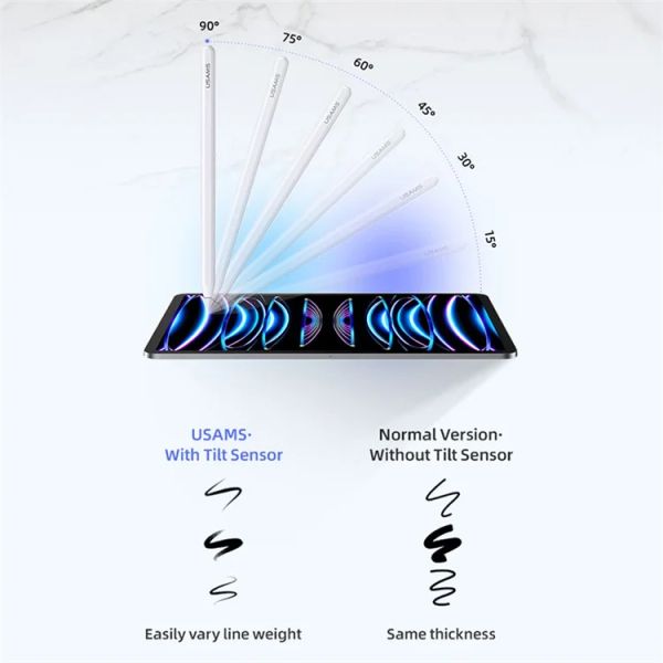 Bút Cảm Ứng Điện Dung USAMS ZB254 Sạc Không Dây (Bluetooth v5.0, 9H, 130mAh)