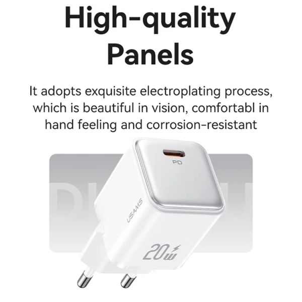 Củ Sạc Nhanh Mạ Điện USAMS CC183 PD 20W