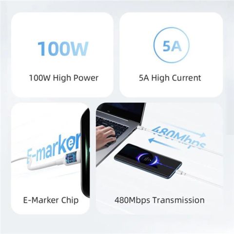 Cáp Sạc USAMS SJ613 | SJ614 | SJ615 U84 Type-C To Type-C 100W Data Cord PD iPhone 15 Series
