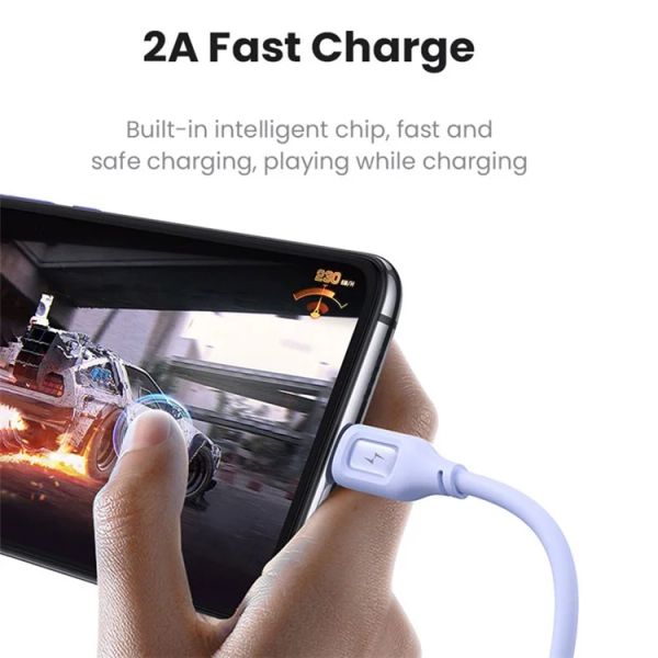 Cáp Sạc USAMS SJ620 USB to Micro USB 2A Silicone with Epoxy Shell