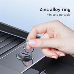 Tẩu Sạc Dành Cho Ô Tô USAMS CC206 C38 PD 30W USB A+C (with Pull Ring)