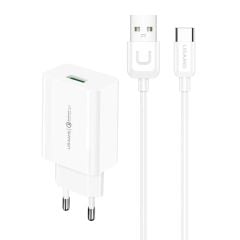 Combo củ cáp USAMS T48 T22 18W Travel Charger + Type-C Cable Kit