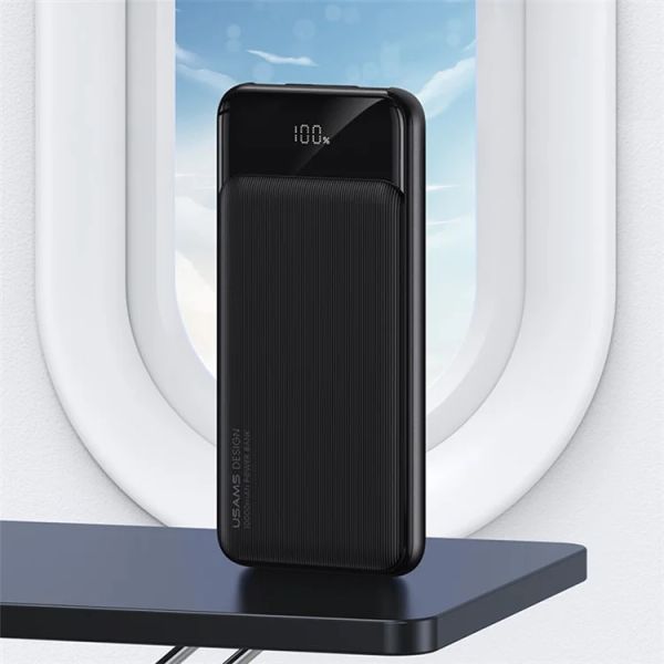 Pin Dự Phòng USAMS CD202 XY Series 30000mAh 10W (2*USB + 1*Type-C, with Digital Display)