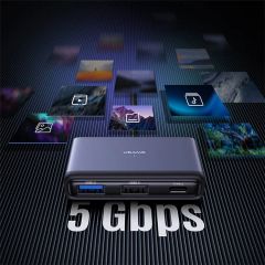Hub Mở Rộng Kết Nối Đa Năng 4-in-1 USAMS SJ627 (Type-C to USB3.0*1 + USB2.0*2 + PD 60W)